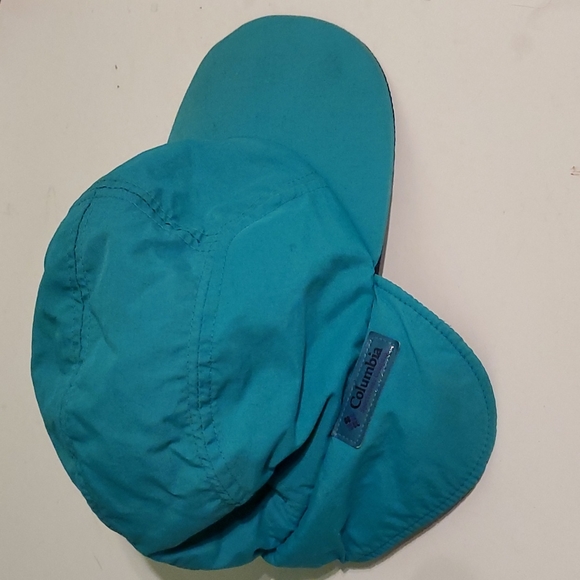 Columbia teal unisex ear & neck flap fleece lined winter hat - Picture 1 of 6